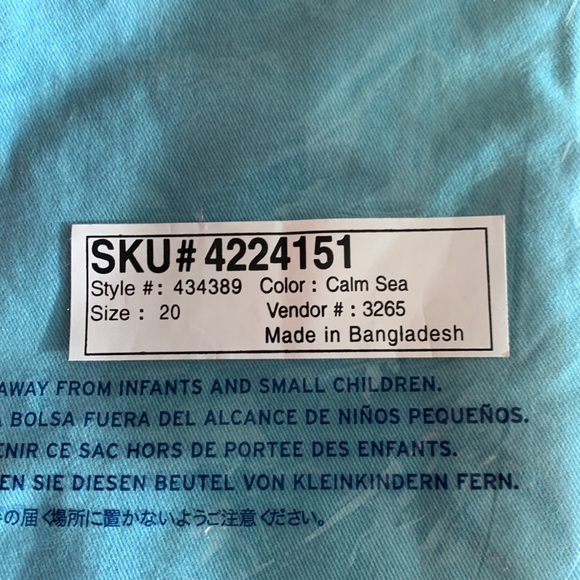 Lands End TKNEE Cadet TWL Pant Size 20 NWT Color Calm Sea - Picture 3 of 7